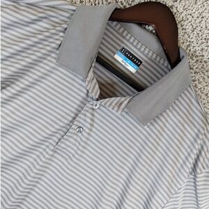 PGA Tour Airflux Golf Polo Shirt Striped Moisture Wicking Mens XXL‎